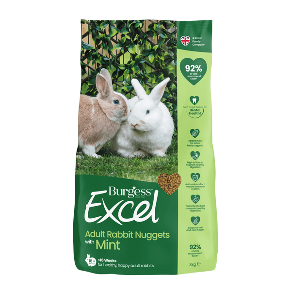 Burgess Excel Adult Rabbit Nuggets Mint 10kg