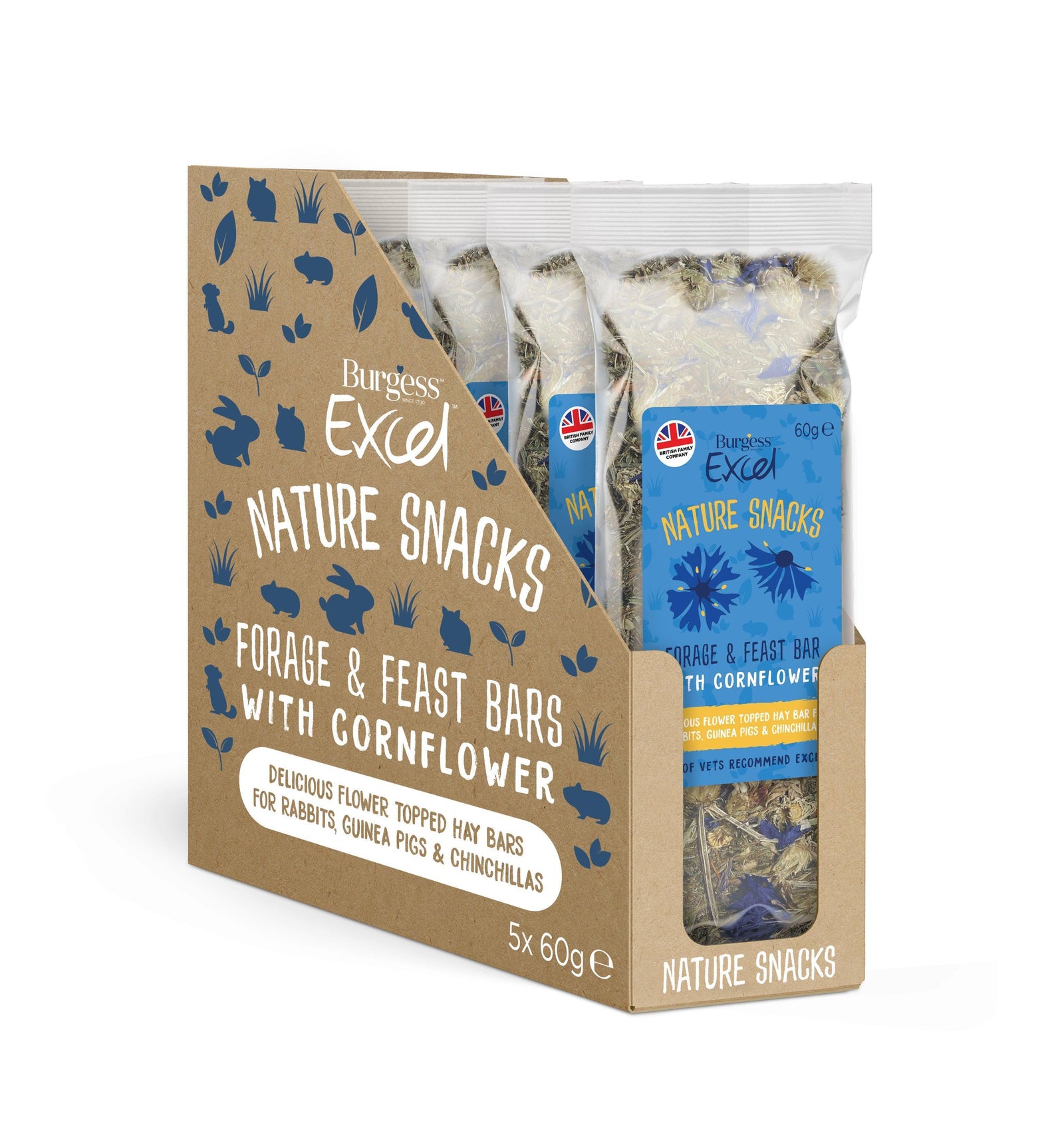 Burgess Excel Nature Snacks Cornflower Bars 60g