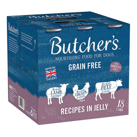 Butcher''s Recipes in Jelly Dog Food Cans – 12 x 400g / 18 x 400g / 6 x 400g
