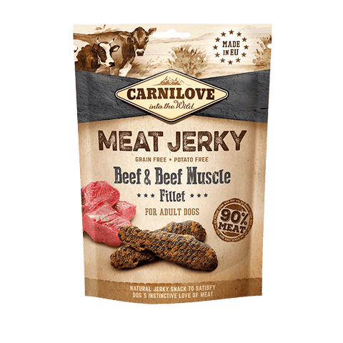 Carnilove Beef & Beef Muscle Fillet Meat Jerky Dog Treats