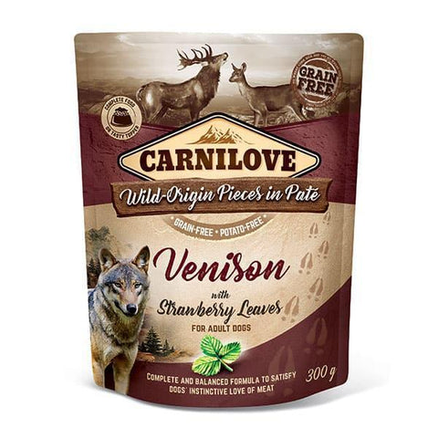 Carnilove Venison with Strawberry Leaves Wet Dog Food 300g