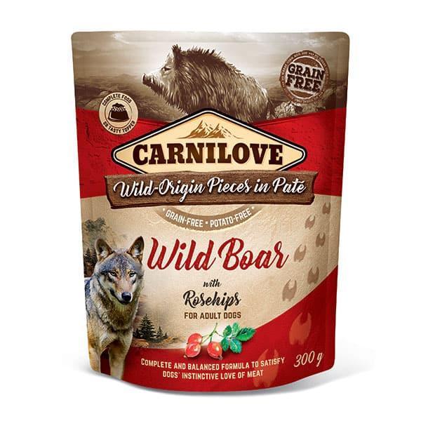 Carnilove Wild Boar with Rosehips Wet Dog Food 12 x 300g