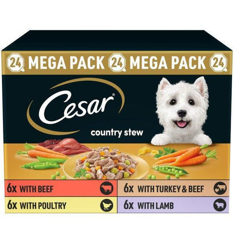 Cesar Tray Country Stew Chick&V 24x150g