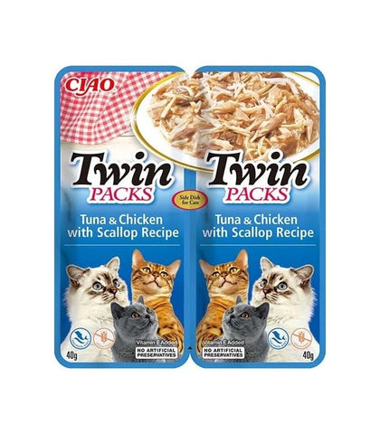 Ciao Twin Packs Tuna & Chicken with Scallop Recipe in Scallop Broth