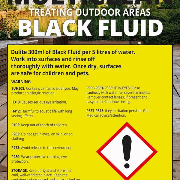 Concentrated Disinfectant Multiclean for Treating Outdoor Areas - Black Fluid 10 Litre