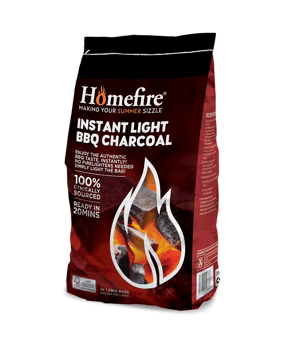 CPL Homefire Instant Light BBQ Charcoal 2 x 1.25kg