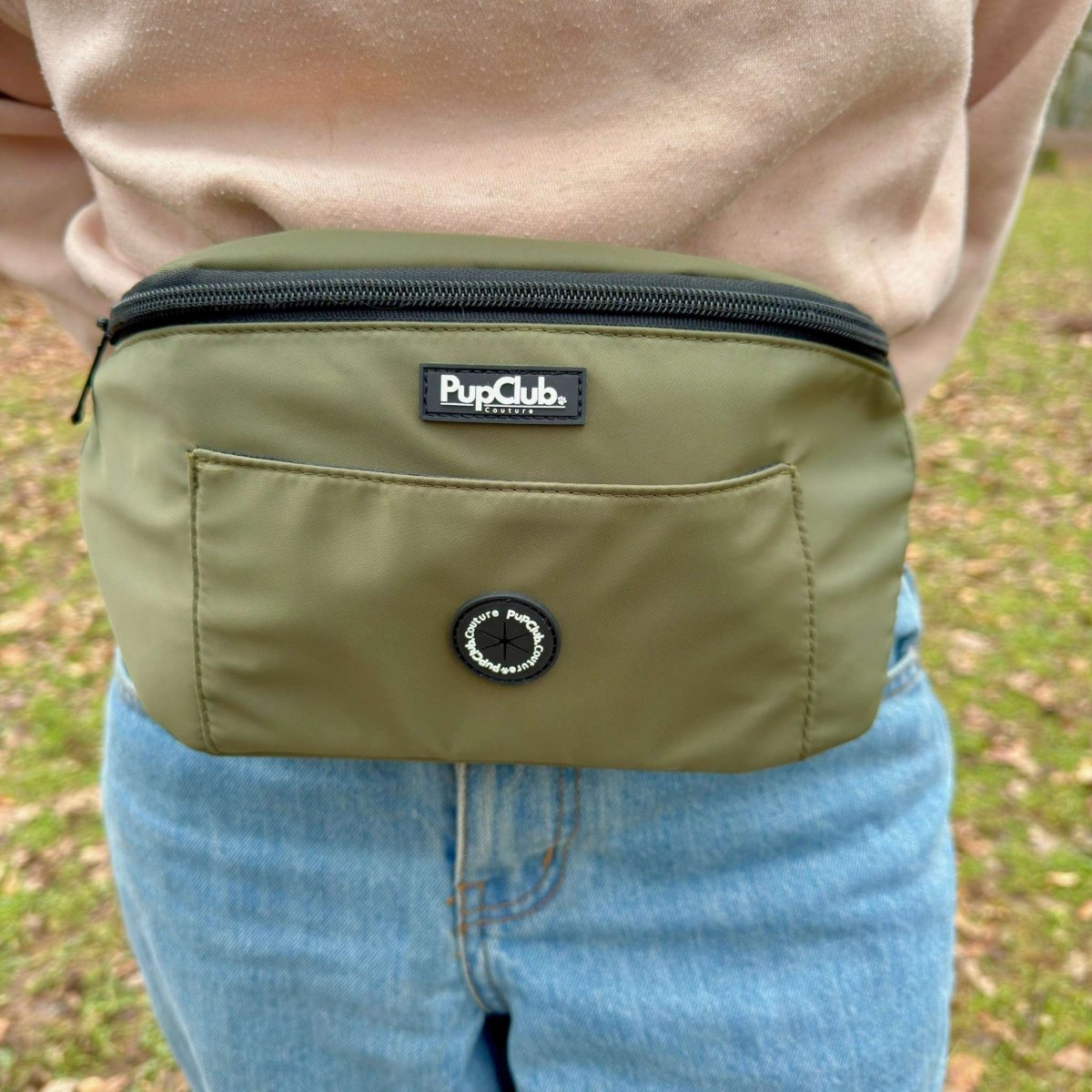 Dog Walking Bum Bag - Khaki Green