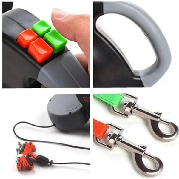 Double Dog Anti Twist Extendable Lead - No More Tangle!