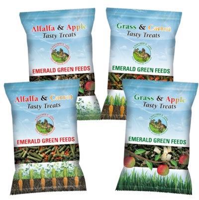 Emerald Green Grass & Carrot Tasty Treats 230g - RSP £1.99