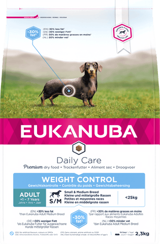 Eukanuba Daily Care Weight Control Small Medium Breed 2.3kg