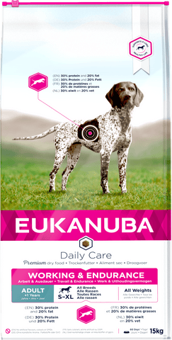 Eukanuba Premium Working & Endurance Dry Dog Food - 15kg