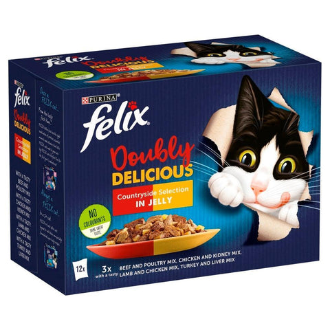 Felix Doubly Delicious Countryside Selection in Jelly 12 x 100g