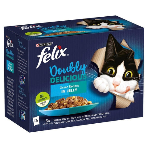 Felix Pouch As Good As It Looks Doubly Delicious Ocean Recipes in Jelly  12 x 100g