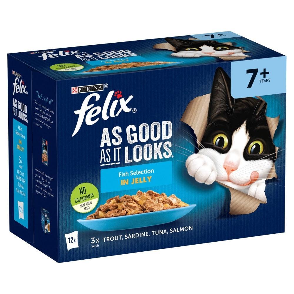 Felix Pouch As Good As It Looks Senior Fish in Jelly  12 x 100g