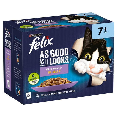 Felix Pouch As Good As It Looks Senior Mixed Selection in Jelly  12 x 100g