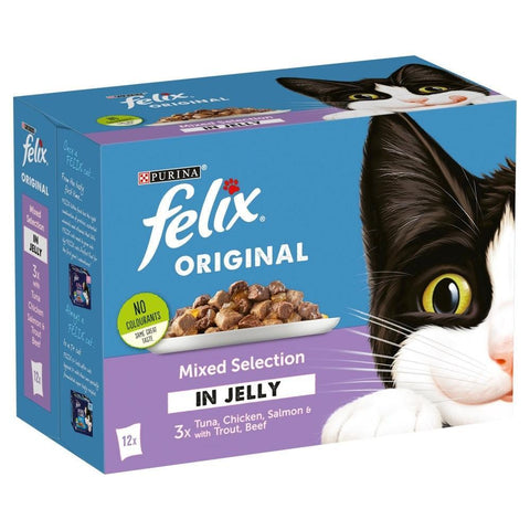 Felix Pouch Mixed Selection in Jelly  12 x 100g