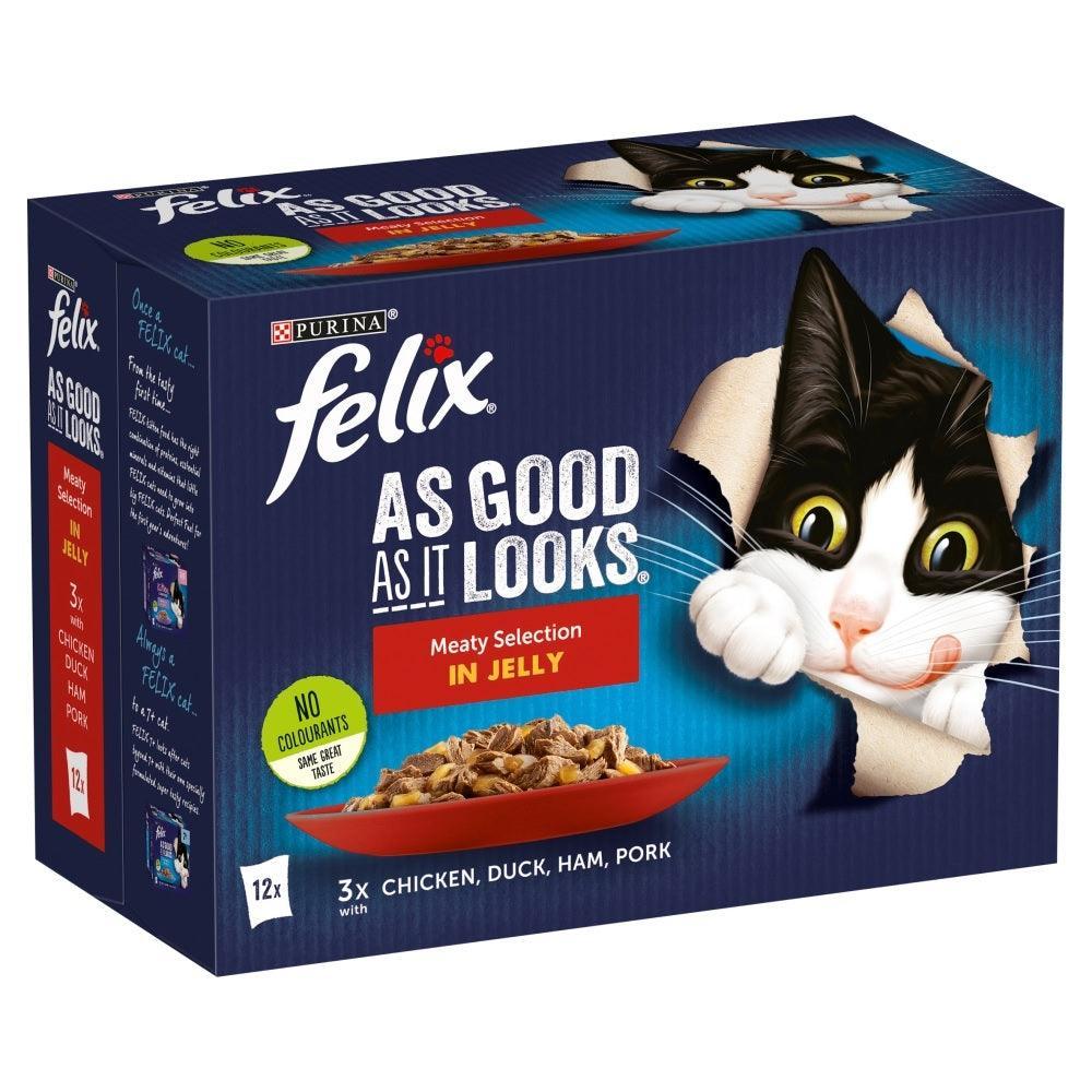 Felix Pouches As Good As It Looks Meaty Selection (Ham) in Jelly  12 x 100g
