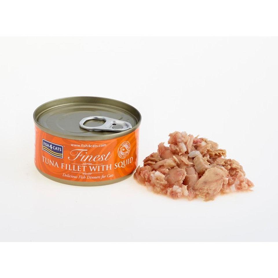 Fish4Cats Finest Tuna Fillet With Squid BUY 9 GET 1 FREE!