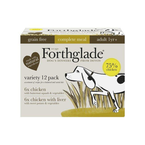 Forthglade Adult Complete Grain Free Duo Chicken & Chicken Liver 12 x 395g