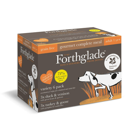 Forthglade Adult Gourmet Grain Free Variety Trays 6 x 395g