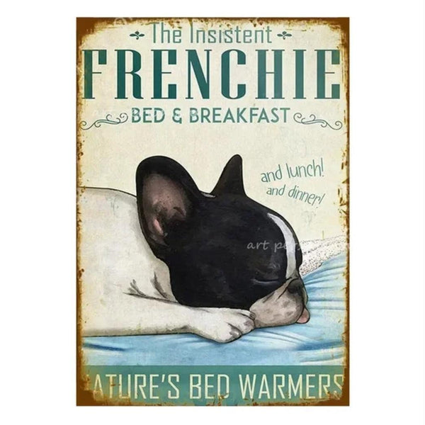 French Bulldog Tin Sign