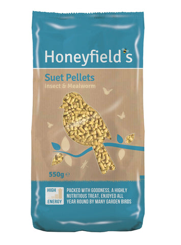 Honeyfield Suet MWorm Insect Pell 8x550g