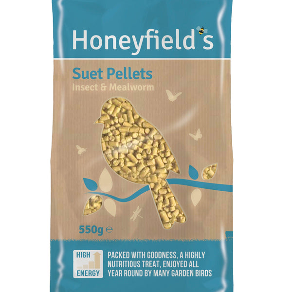 Honeyfield Suet MWorm Insect Pell 8x550g