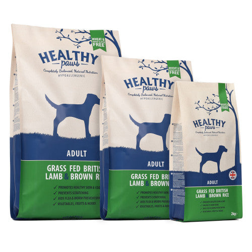 Healthy Paws Grass Fed British Lamb & Brown Rice Adult 6KG