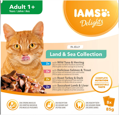 Iams Adult Delight Land&Sea Jel 8x85g
