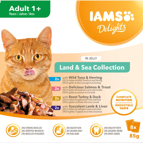 Iams Adult Delight Land&Sea Jel 8x85g
