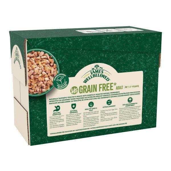 James Wellbeloved Adult Cat Grain Free Salmon in Jelly Pouches 12 x 85g