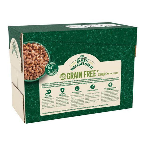 James Wellbeloved Cat Senior 11+ Grain Free Turkey in Gravy Pouches 12 x 85g