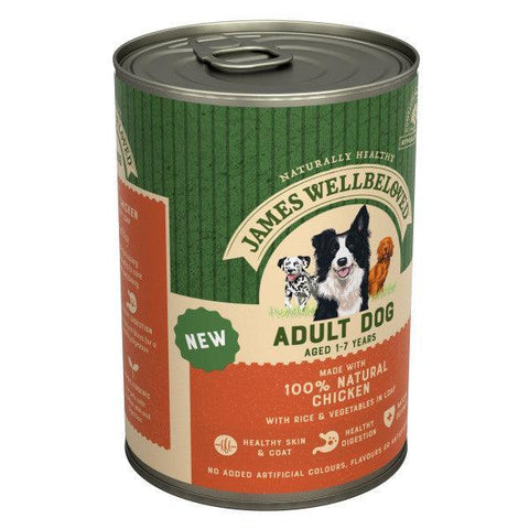 James Wellbeloved Dog Adult Chick Loaf Tin 12x400g