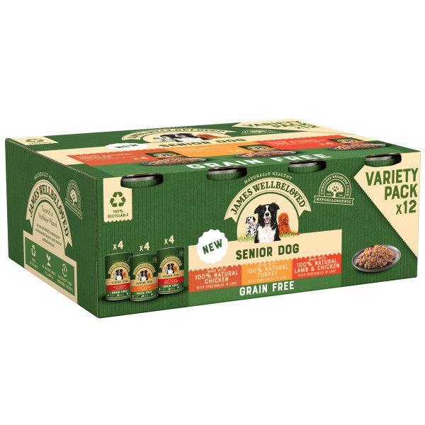 James Wellbeloved Dog Senior Grain Free Mix Loaf Tin 12x400g