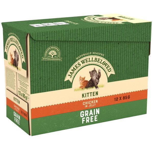 James Wellbeloved Kitten Grain Free Chicken in Jelly Pouches  12 x 85g