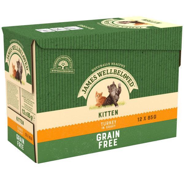 James Wellbeloved Kitten Turkey in Gravy Pouches  12 x 85g