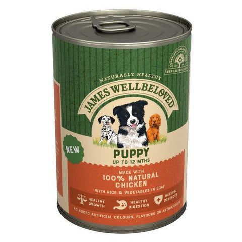 James Wellbeloved Puppy Chicken Loaf Tin 12x400g