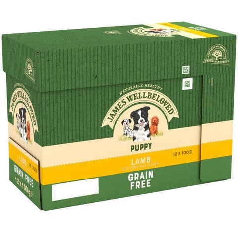 James Wellbeloved Puppy Grain Free Lamb Grvy  Pch 4x12x100g