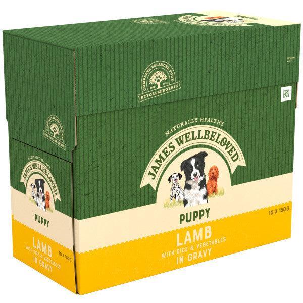 James Wellbeloved Puppy Lamb Grvy Pch 4x10x150g