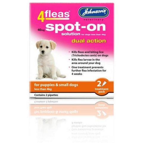 Johnsons 4Fleas Spot-On Puppy <4kg  2pipx6