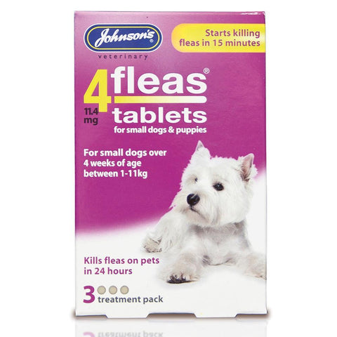 Johnsons  4Fleas Tabs Dog 1-11kg 3x6