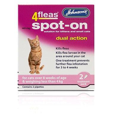 Johnsons Cat Kit 4Fleas Spot-On 4kg> 2Pip x6