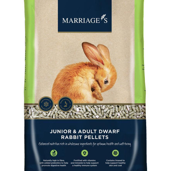 Marriages Junior & Adult Dwarf Rabbit Pellets 2KG