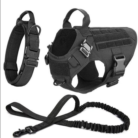 Military Grade Tactical Dog Harness Set
