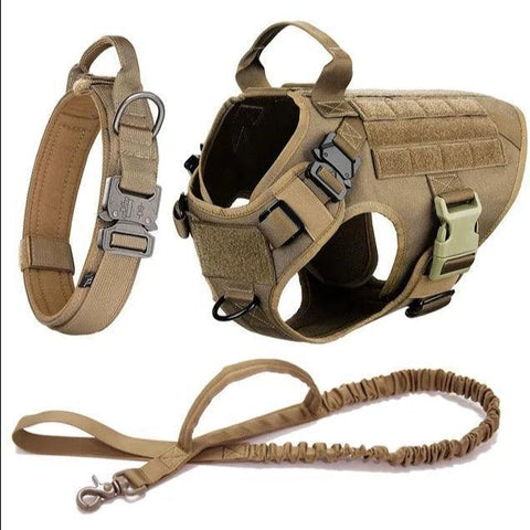 Military Grade Tactical Dog Harness Set