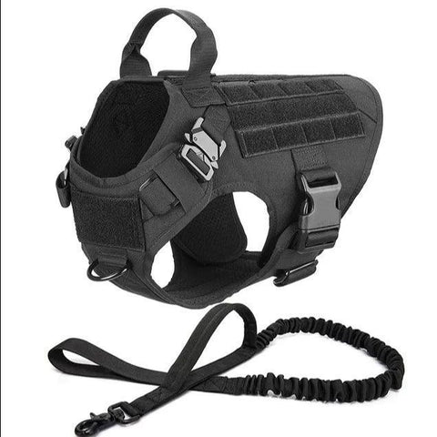 Military Grade Tactical Dog Harness Set