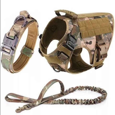 Military Grade Tactical Dog Harness Set