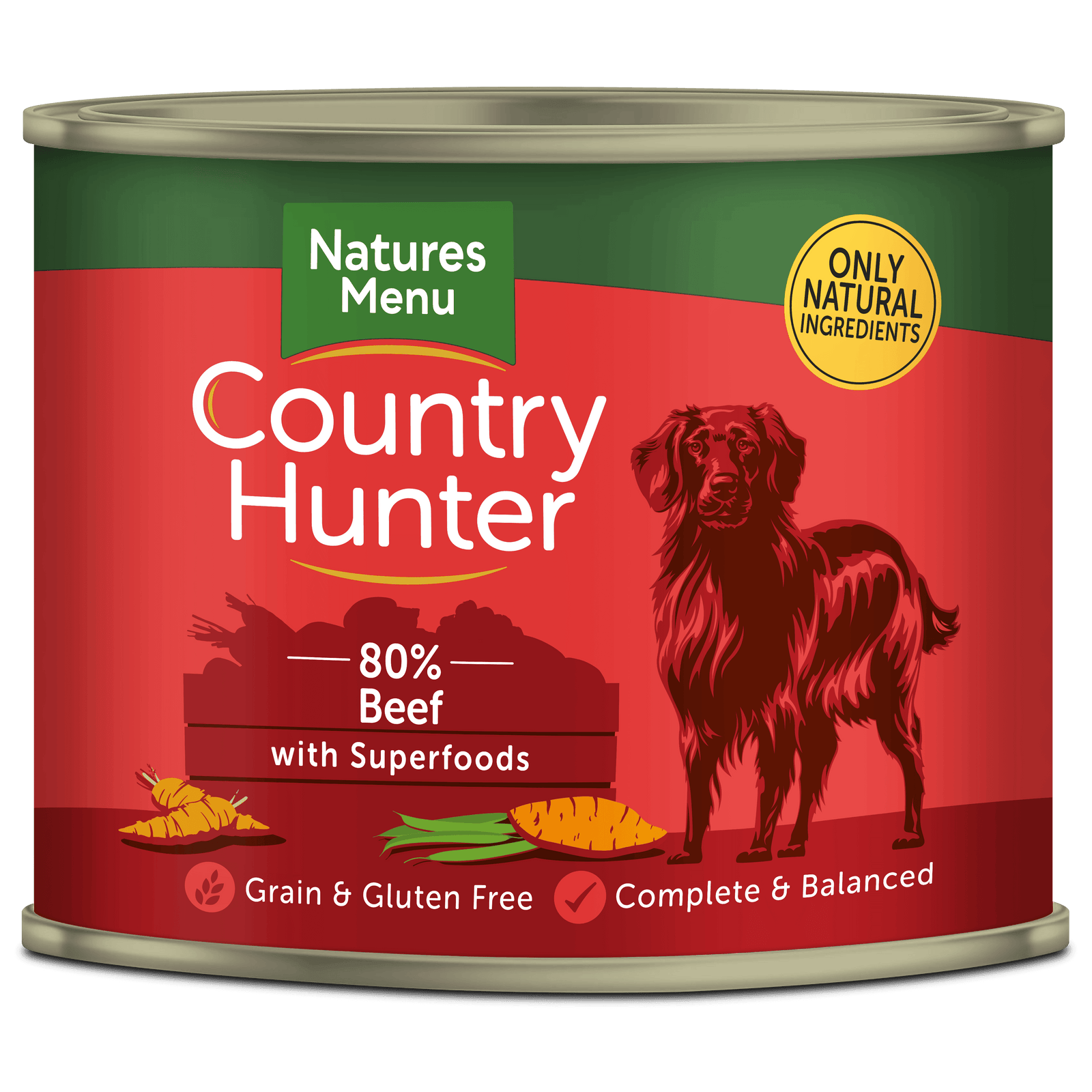 Natures Menu Ctry Hunter Dog Tins Beef 6x600g