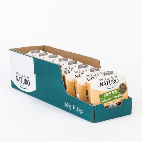 Naturo Adult Cat Grain Free Salmon Mousse Trays 8 x 85g