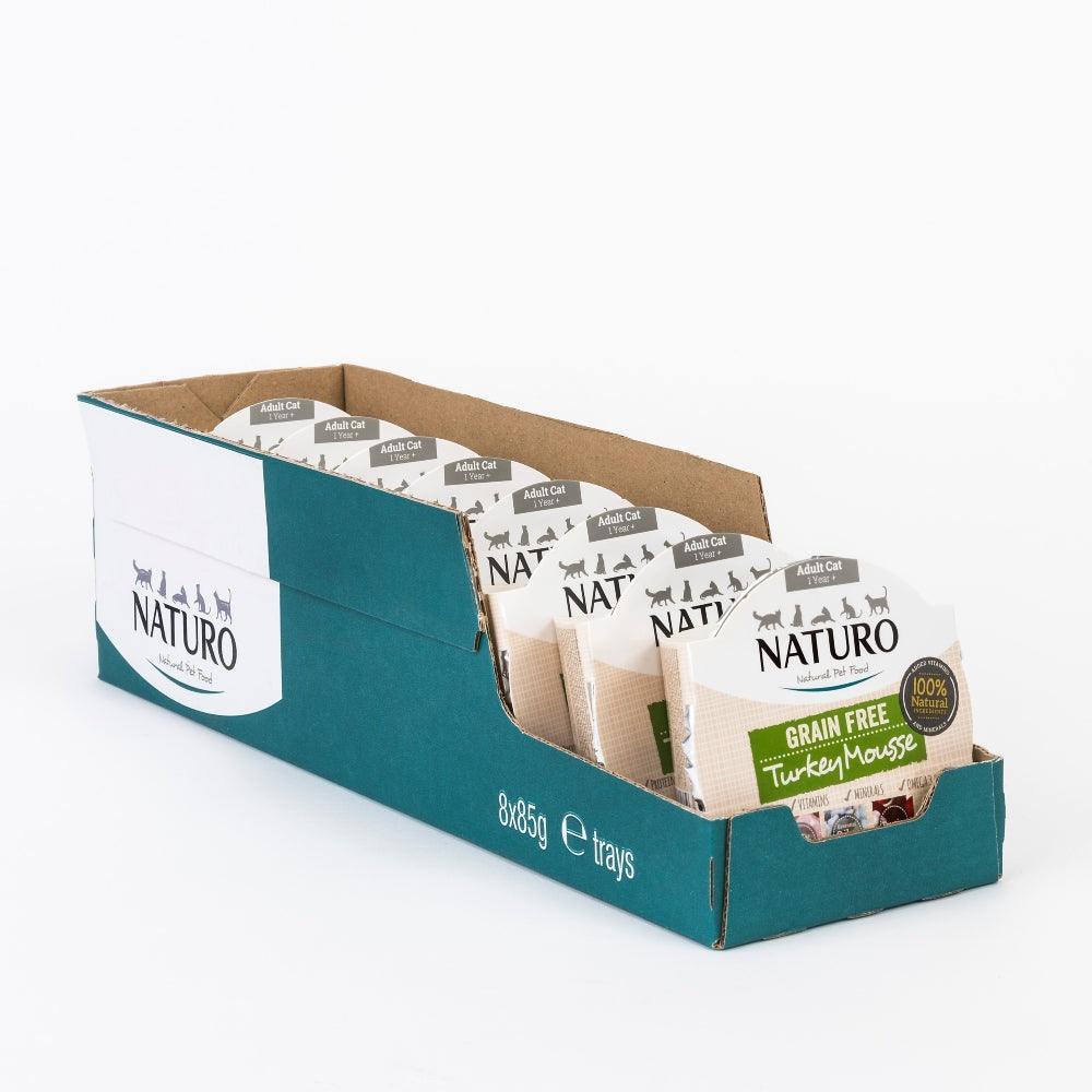 Naturo Adult Cat Grain Free Turkey Mousse Trays 8 x 85g